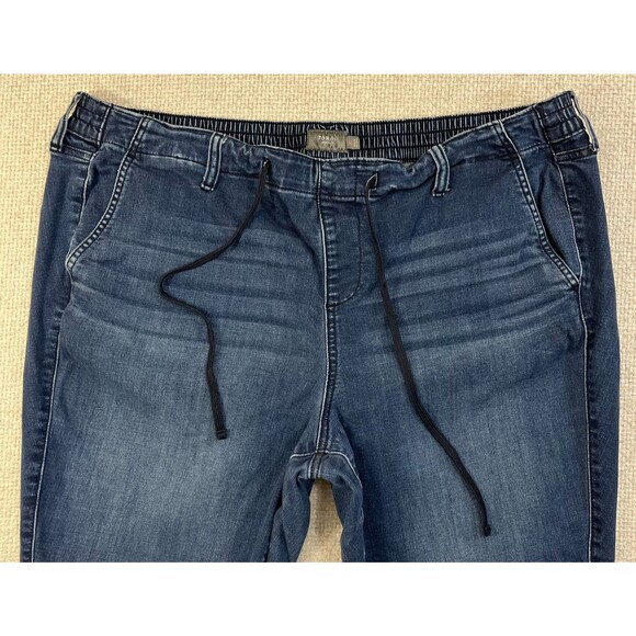Torrid Pull On Jeans Women's Size 3X 3T Straight Blue Elastic Waist Drawstring - Picture 2 of 11